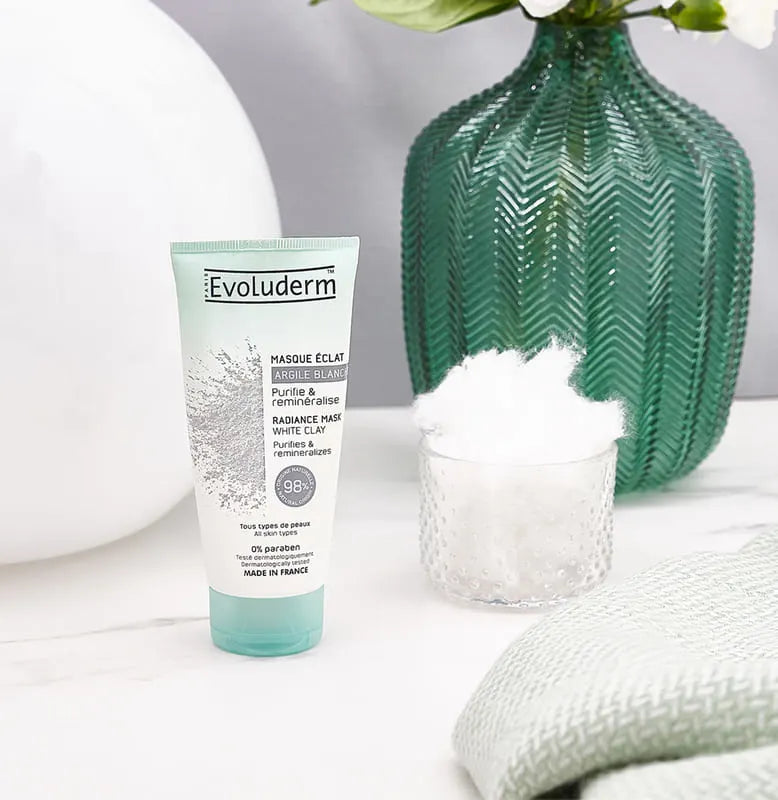EVOLUDRM Masque Éclat à l'Argile Blanche