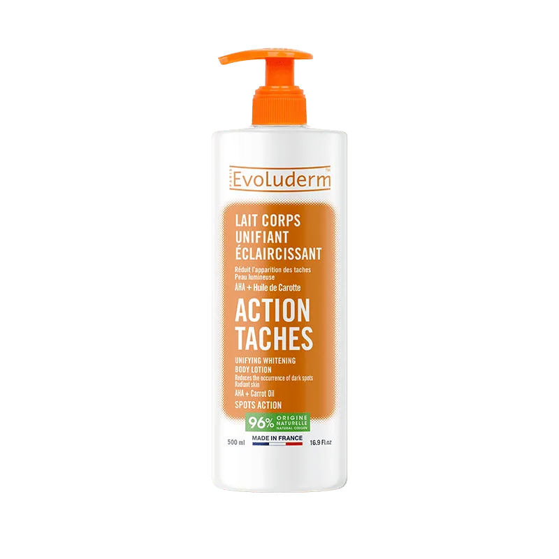 EVOLUDERM Lait Corps Unifiant Éclaircissant Action Tâches