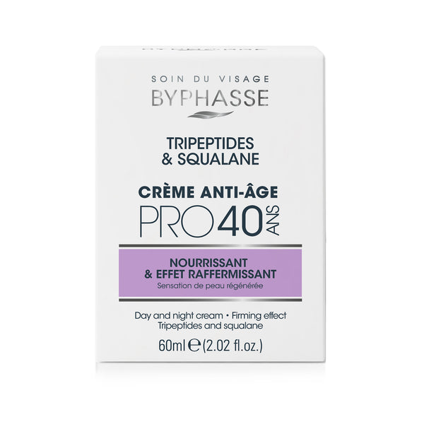 BYPHASSE CRÈME ANTI-ÂGE RAFFERMISSANTE PRO40 ANS 60ML JOUR ET NUIT