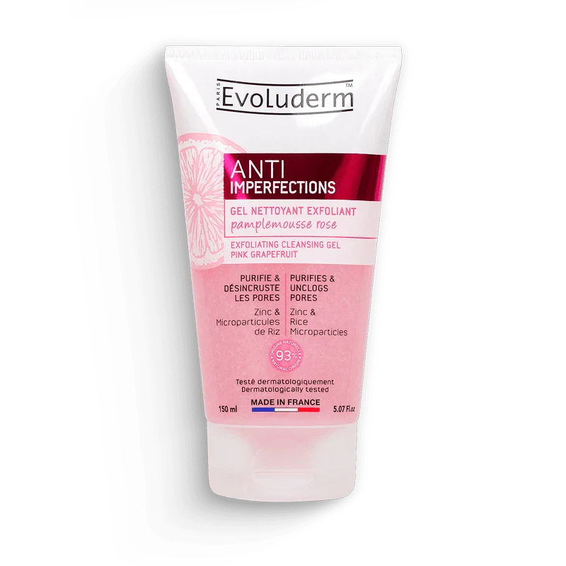 Evoluderm Gel Nettoyant Exfoliant Anti-Imperfections