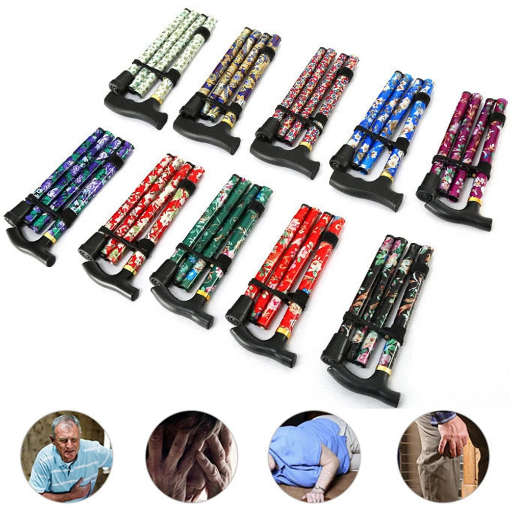 Bâtons de marche télescopiques pliables, cannes de course, canne de randonnée pliante, canne de trekking pour les personnes âgées, Alpenstocks, nouveau, chaud