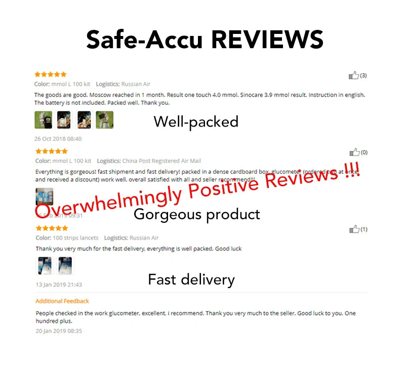 Sinocare Lecteur de Glycémie Safe-Accu