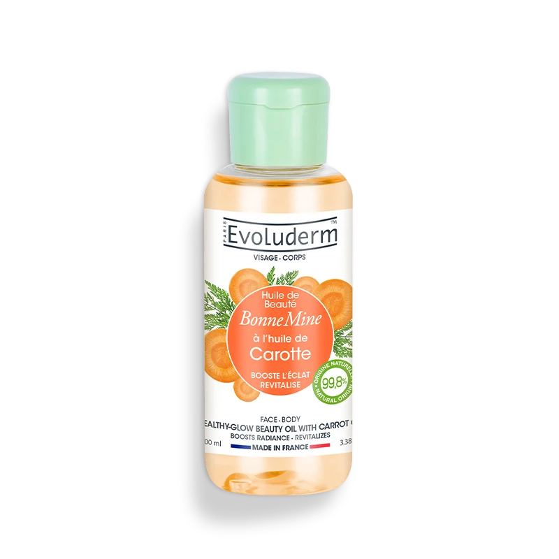 EVOLUDERM Huile de Beauté Bonne Mine à l’huile de Carotte