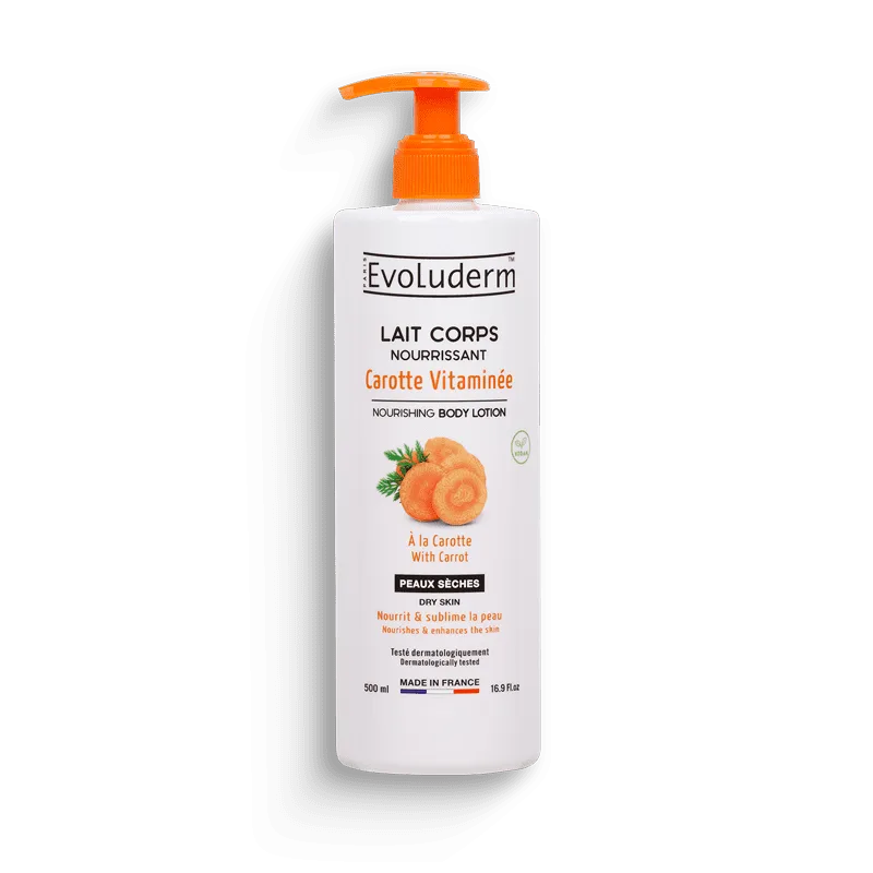 EVOLUDERM Lait Corps Nourrissant Carotte Vitaminée