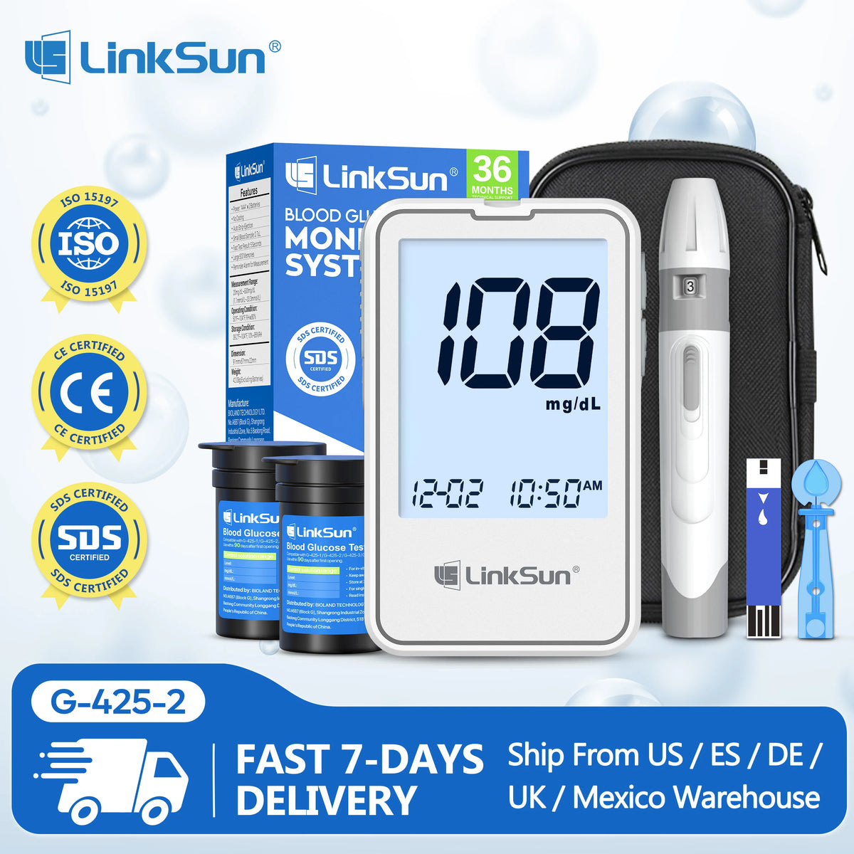 LinkSun G-425 glucosemètre
