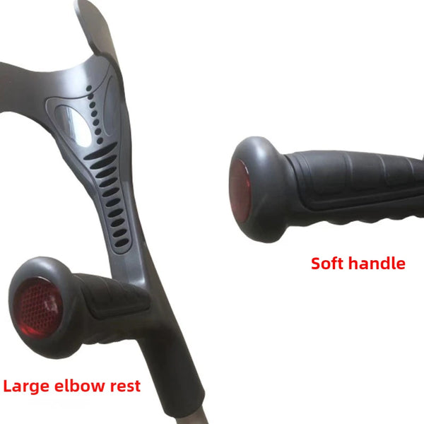 Béquilles d'avant-bras légères et réglables – Support de bras ergonomique à contrôle de hauteur avec poignée antidérapante pour l'assistance à la mobilité