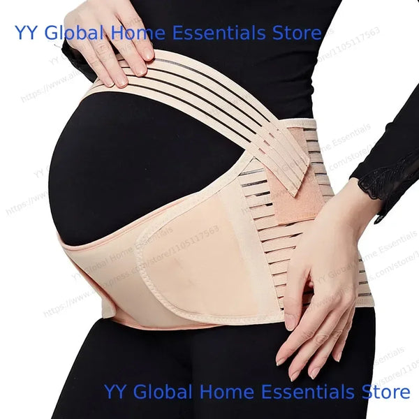 Ceinture de maternité 3 en 1 : bande de soutien de grossesse avec attelle abdominale pour soulager la douleur et récupération post-partum, bande de taille réglable
