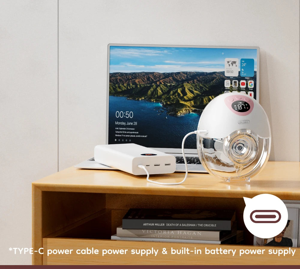 MAMIJOY tire-lait électrique portable 4 Modes 36 niveaux d'aspiration tire-lait mains libres collecteur de lait avec bride 19/24mm EB50