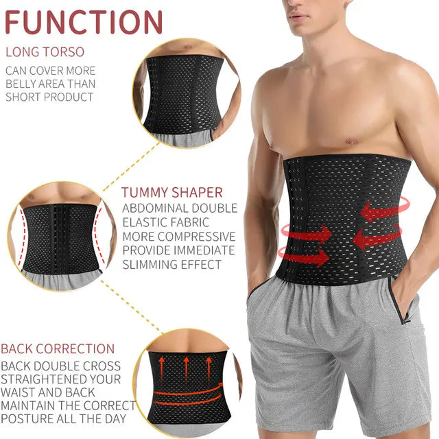 Taille formateur Shapers Corset pour hommes réducteur d'abdomen minceur ceinture Shapewear haute Compression modélisation sangle entraînement ceinture Faja