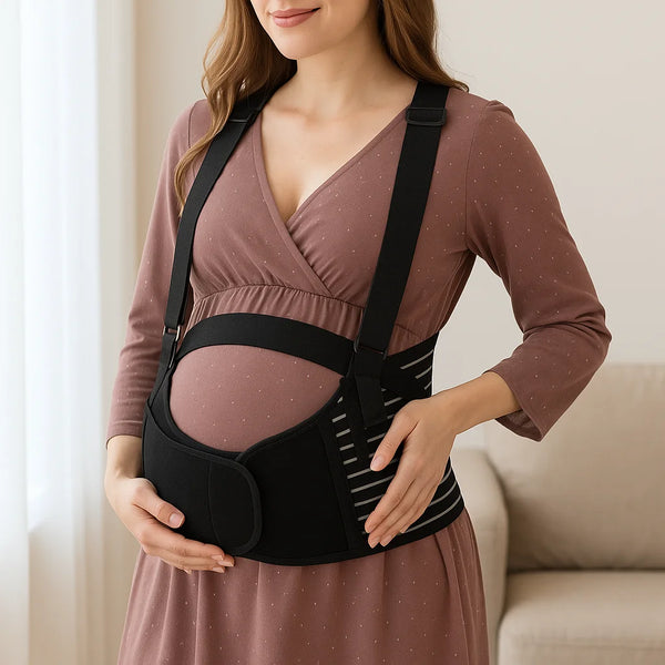 Ceinture de maternité, soutien de grossesse, reliure abdominale respirante, ceinture de taille réglable pour toutes les étapes de la grossesse post-partum