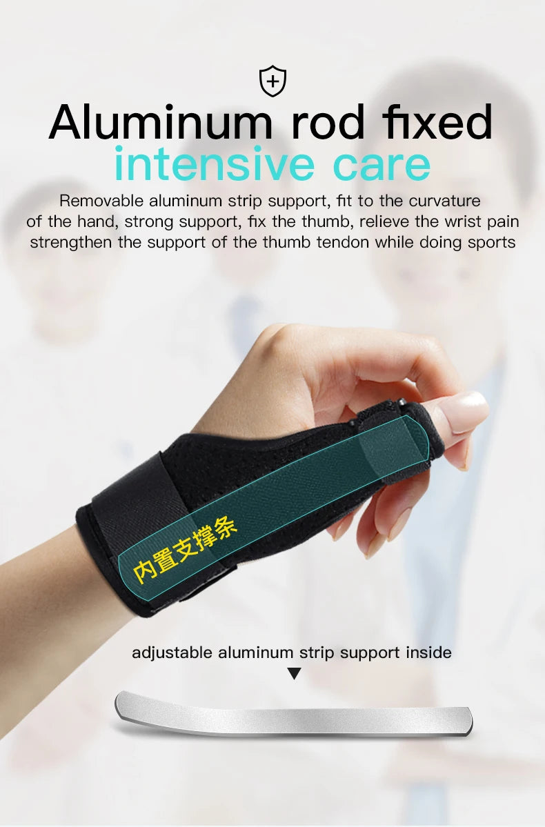 Protecteur médical de poignet et de pouce, 1 pièce, attelle en acier, stabilisateur d'arthrite du canal carpien, attelle de poignet et de doigt