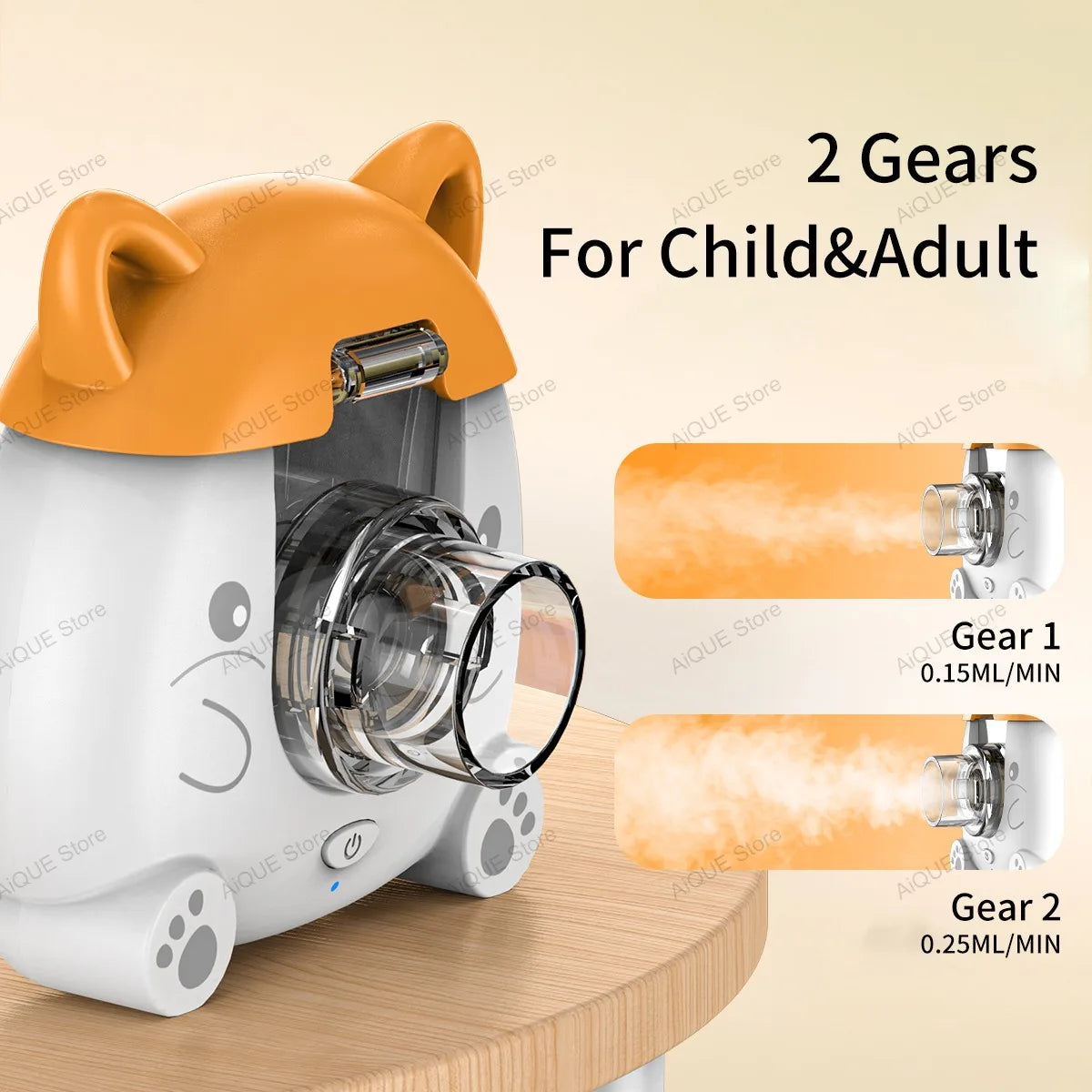 AiQUE Mini nébuliseur médical nébuliseurs portables atomiseurs à ultrasons Portable muet inhalateur d'asthme pour adultes enfant