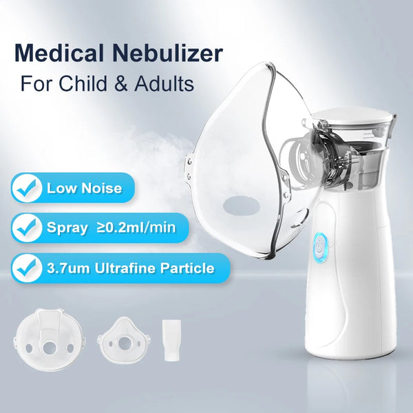 Nébuliseur médical Portable, inhalateur pour adultes et enfants, Mini humidificateur Nasal à vapeur silencieux, outils d'inhalateur, nébuliseur pour asthme