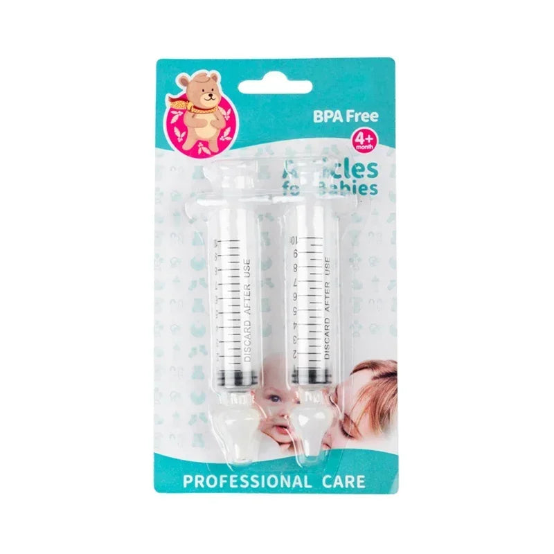 2 pièces 10ML aspirateur Nasal nettoyant seringue bébé nez lavage pour enfants bébé nez nettoyant rhinite laveuse nasale aiguille Tube
