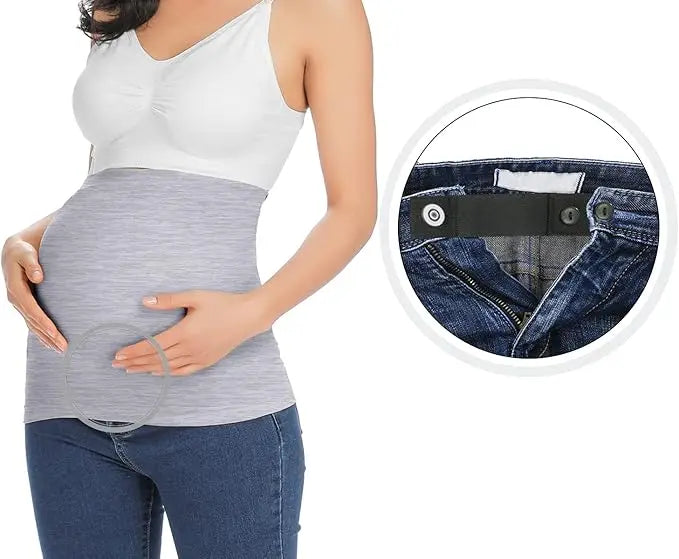 4 paquets de bandes abdominales pour la grossesse, les pantalons de maternité et les jeans pour tous les trimestres et y compris les soins prénatals post-gravité