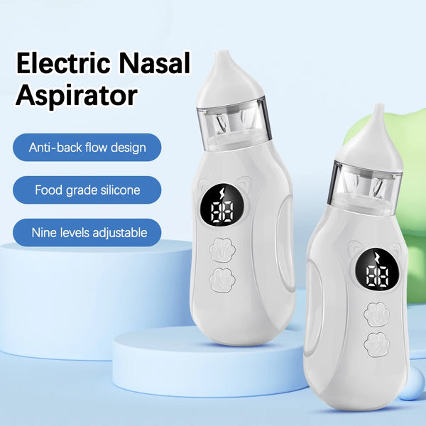 Aspirateur Nasal électrique pour bébé, à faible bruit, 9 niveaux d'aspiration, nettoyeur de nez Rechargeable, dissolvant de Mucus pour nourrissons