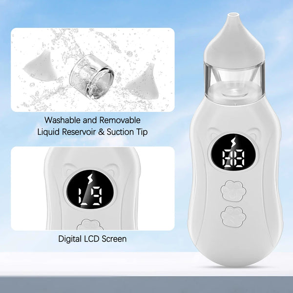 Aspirateur Nasal électrique pour bébé, à faible bruit, 9 niveaux d'aspiration, nettoyeur de nez Rechargeable, dissolvant de Mucus pour nourrissons