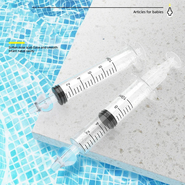 2 pièces 10ML aspirateur Nasal nettoyant seringue bébé nez lavage pour enfants bébé nez nettoyant rhinite laveuse nasale aiguille Tube