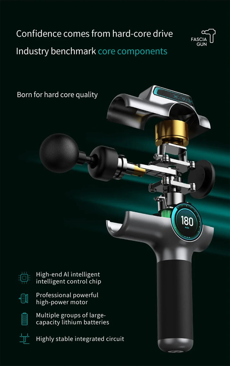 Pistolet de Massage musculaire professionnel à 99 vitesses, masseur pour le cou et le dos, Instrument de Massage, équipement de Fitness, livraison directe