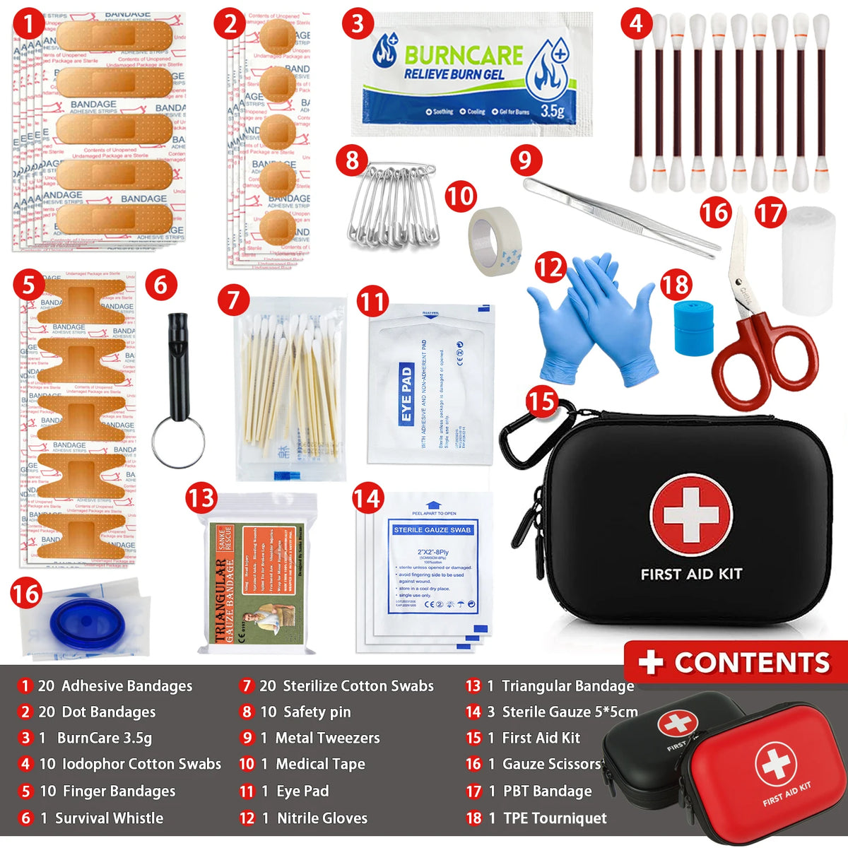 Trousse de premiers secours multi-usages, sac médical d'urgence Portable, extérieur, multifonctionnel, maison, d'urgence, edc, Camping, randonnée