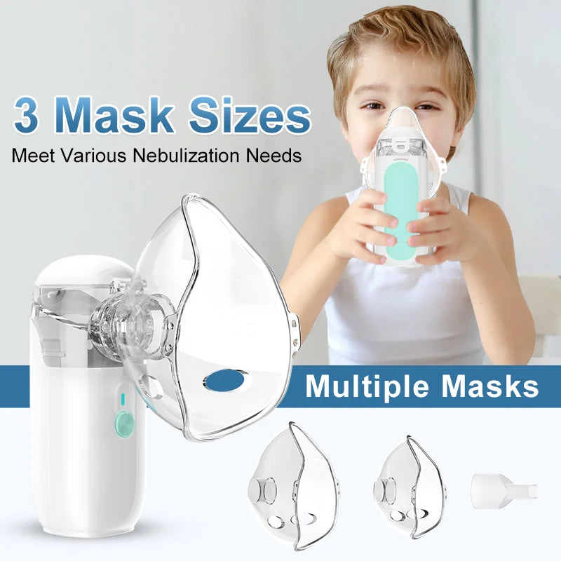 AiQUE Mini maille nébuliseur Portable Hoseheld médical silencieux inhalateur ultrasonique dispositif de vapeur Mobile nez qui coule pour enfant adulte