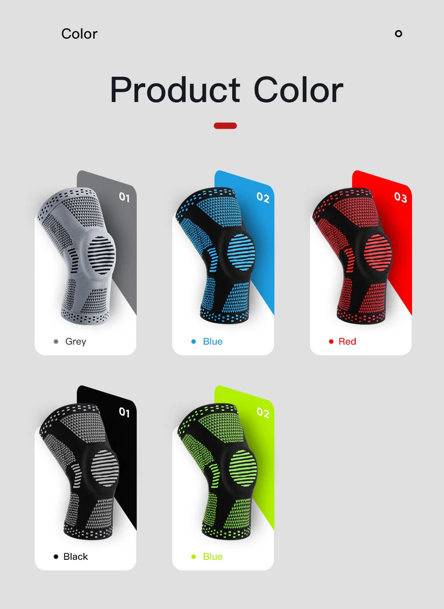 1 pièces Silicone ressort soutien complet du genou rotule soutien médiale forte Protection de Compression du ménisque pour hommes femmes course Sport