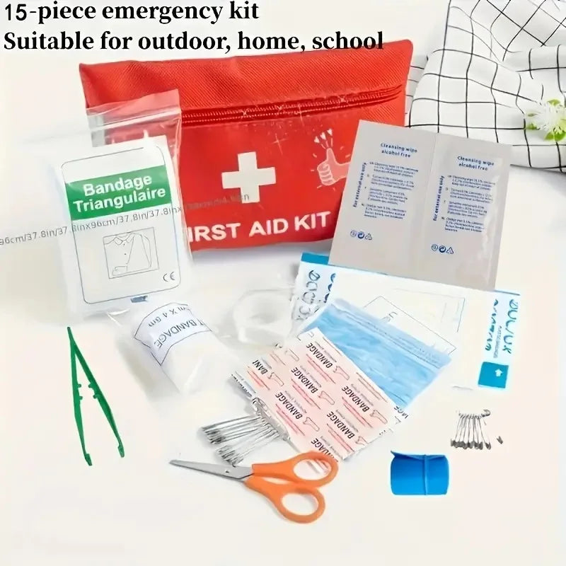 Trousse de premiers secours polyvalente petite/grande : trousse de premiers secours portable pour la chasse en plein air, la randonnée, le camping, y compris les fournitures d'urgence