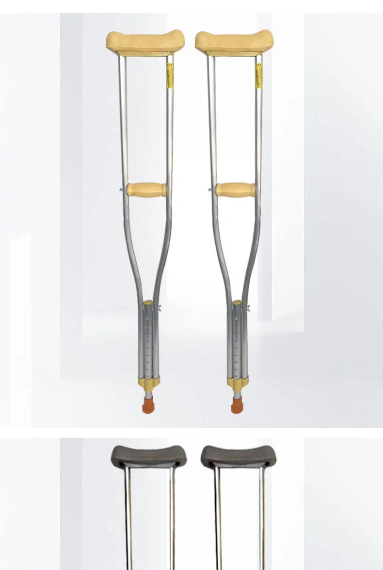 ‌ Béquilles sous les bras en alliage d'aluminium avec Absorption des chocs, double cannes antidérapantes, tube en acier épais réglable pour une mobilité Stable ‌