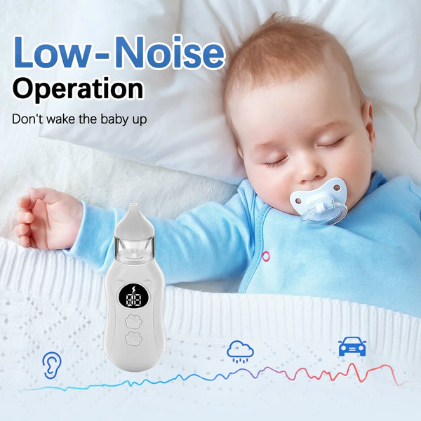 Aspirateur Nasal électrique pour bébé, à faible bruit, 9 niveaux d'aspiration, nettoyeur de nez Rechargeable, dissolvant de Mucus pour nourrissons