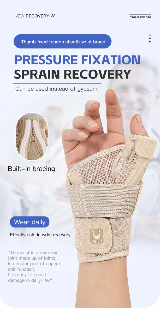 Attelle de soutien de pouce de poignet, attelle Flexible pour tendinite, arthrite, protection de pouce respirante, convient à la main droite et gauche