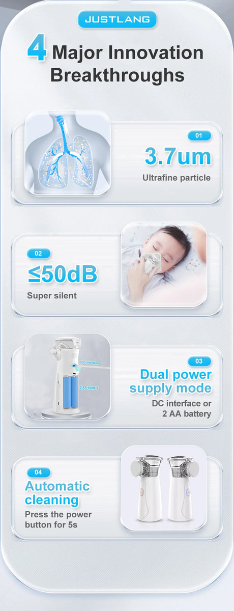 Nébuliseur médical Portable, inhalateur pour adultes et enfants, Mini humidificateur Nasal à vapeur silencieux, outils d'inhalateur, nébuliseur pour asthme
