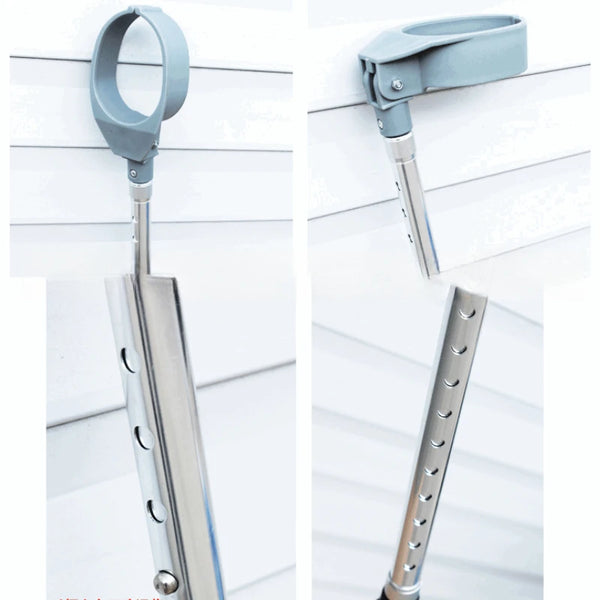 Béquilles d'avant-bras légères et réglables – Support de bras ergonomique à contrôle de hauteur avec poignée antidérapante pour l'assistance à la mobilité