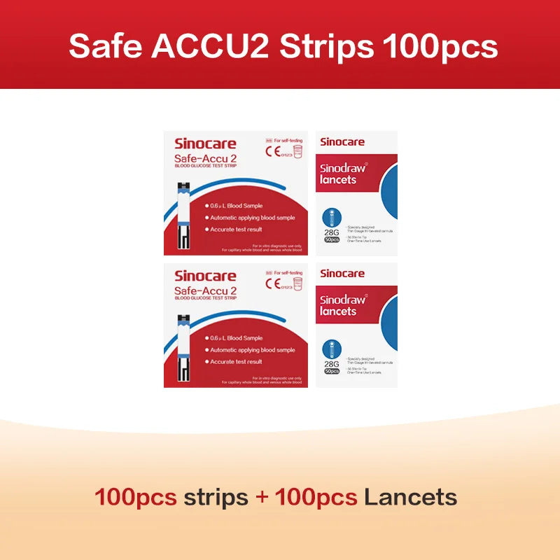 Sannuo Sinocare Safe ACCU2 Compteur de glycémie