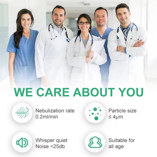 Nébuliseur médical à maille silencieuse, inhalateur d'asthme portatif, atomiseur, soins de santé pour enfants, Mini nébuliseur Portable, humidificateur