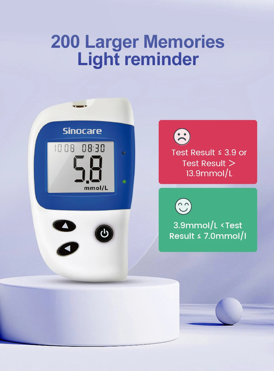 Sannuo Sinocare Safe ACCU2 Compteur de glycémie