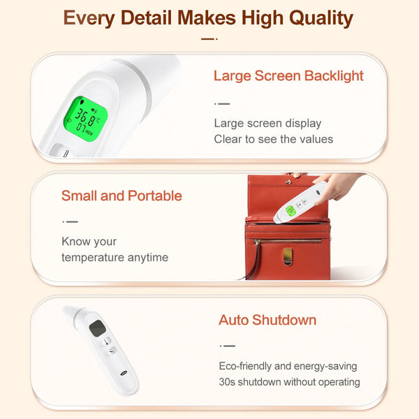 Cofoe-Therye.com numérique infrarouge pour la fièvre, médical, domestique, infantile, adulte, front, sans contact, température Linge, oreille