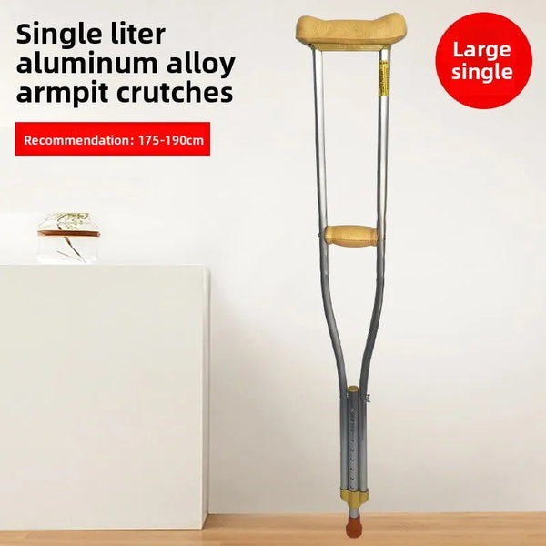 ‌ Béquilles sous les bras en alliage d'aluminium avec Absorption des chocs, double cannes antidérapantes, tube en acier épais réglable pour une mobilité Stable ‌