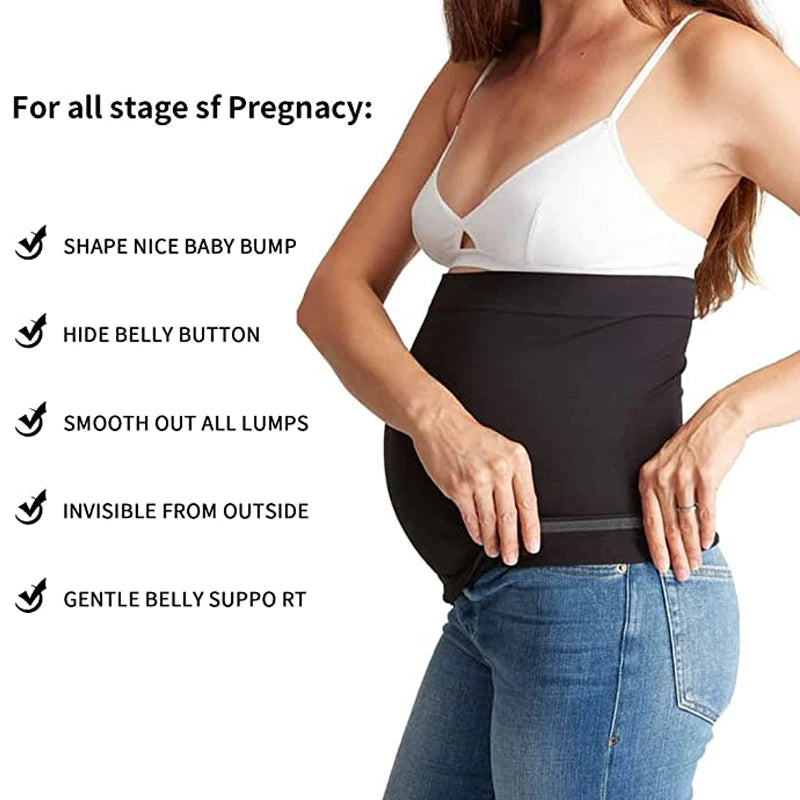 4 paquets de bandes abdominales pour la grossesse, les pantalons de maternité et les jeans pour tous les trimestres et y compris les soins prénatals post-gravité