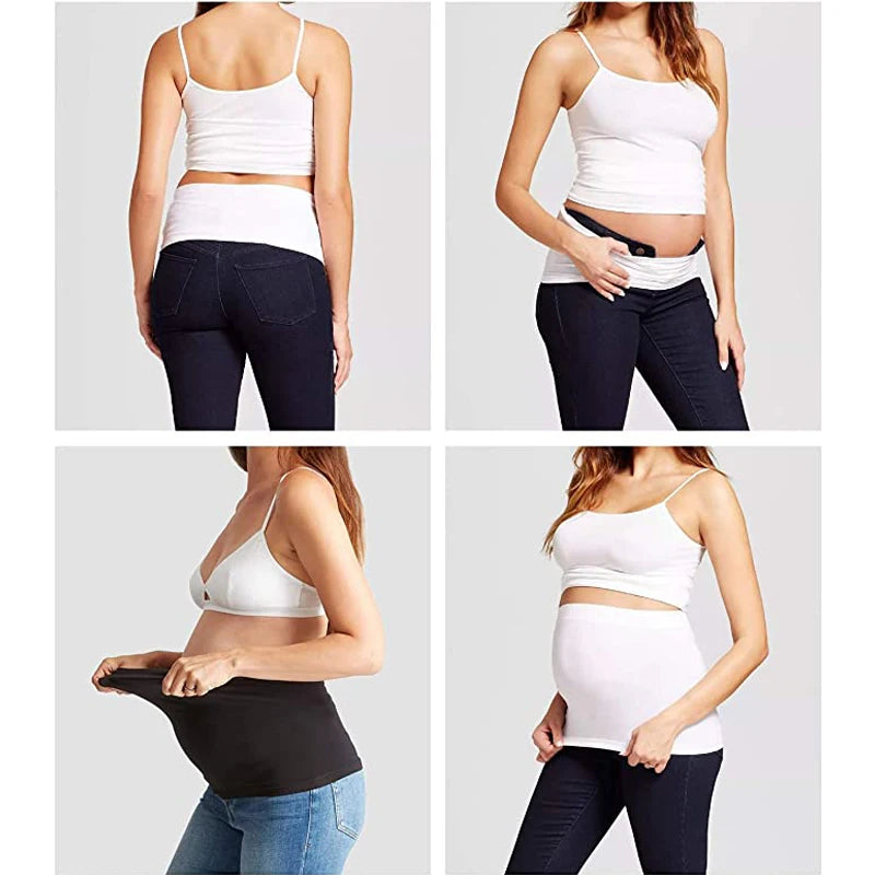 4 paquets de bandes abdominales pour la grossesse, les pantalons de maternité et les jeans pour tous les trimestres et y compris les soins prénatals post-gravité