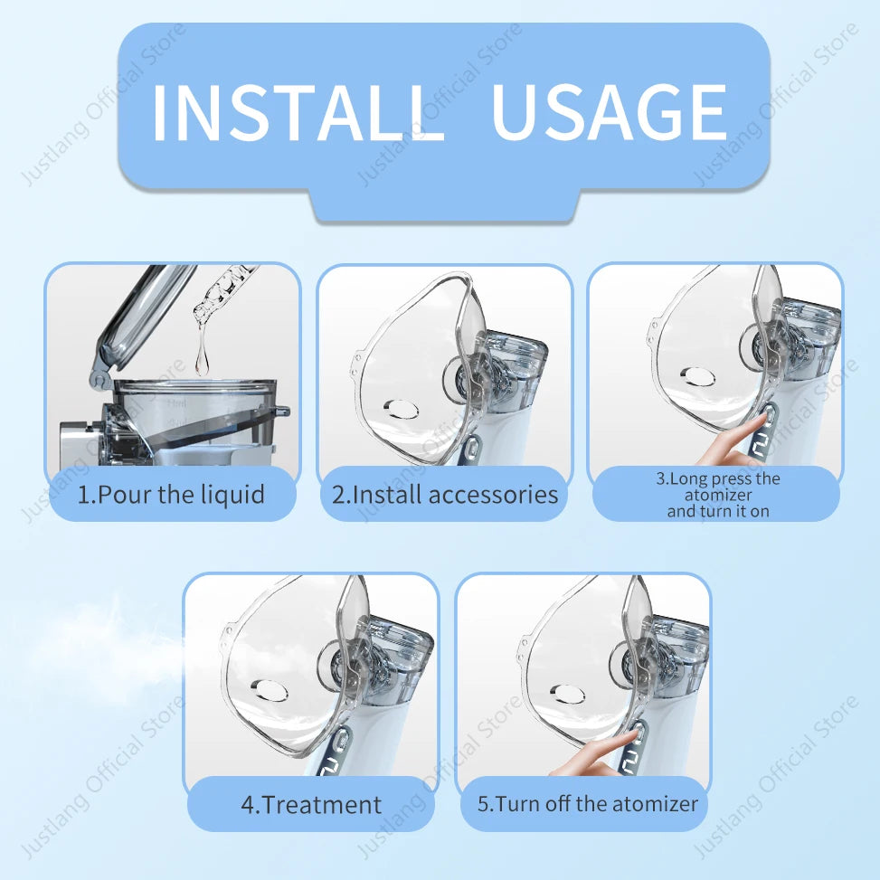 Nébuliseur médical Portable, inhalateur pour adultes et enfants, Mini humidificateur Nasal à vapeur silencieux, outils d'inhalateur, nébuliseur pour asthme