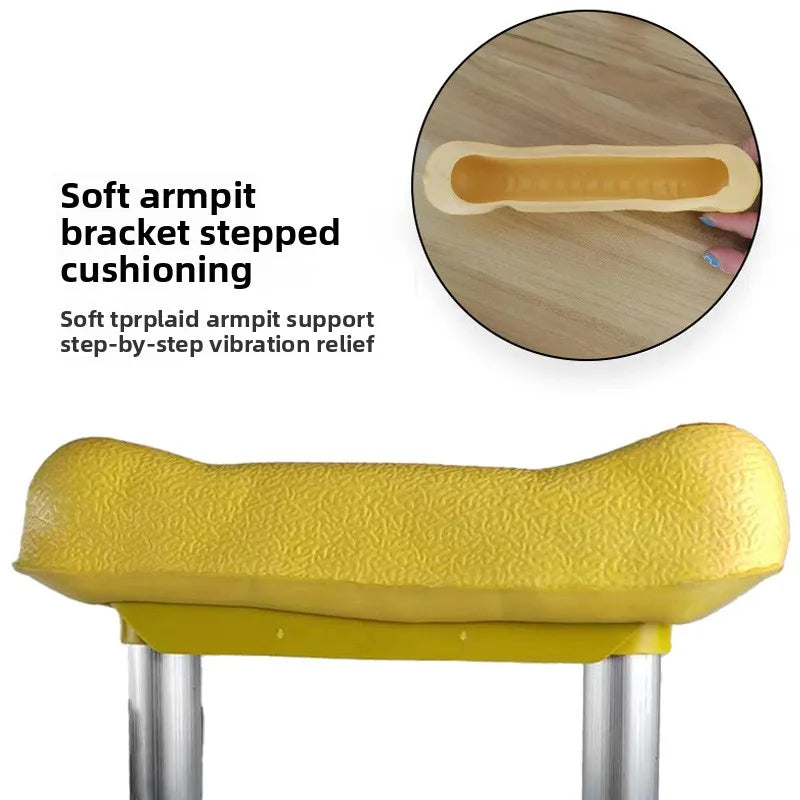 ‌ Béquilles sous les bras en alliage d'aluminium avec Absorption des chocs, double cannes antidérapantes, tube en acier épais réglable pour une mobilité Stable ‌