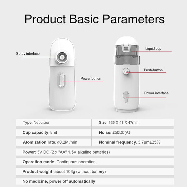 Yongrow plus récent N1 Rechargeable médical Portable nébuliseur inhalateur nébuliseur pour enfants adulte Mini atomiseur soins de santé nébulizador