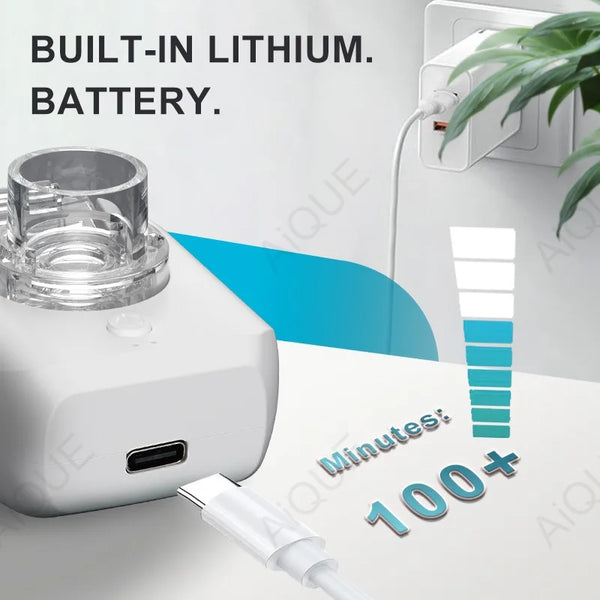AiQUE Mini nébuliseur médical nébuliseurs portables atomiseurs à ultrasons Portable muet inhalateur d'asthme pour adultes enfant