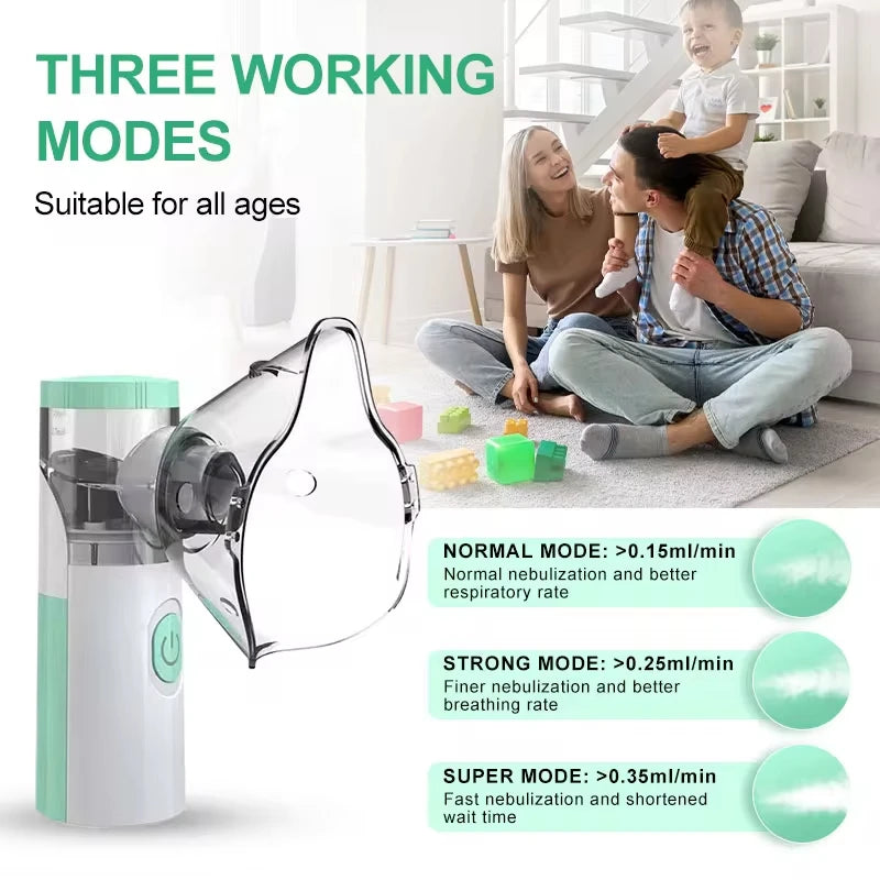 Nébuliseur médical à maille silencieuse, inhalateur d'asthme portatif, atomiseur, soins de santé pour enfants, Mini nébuliseur Portable, humidificateur
