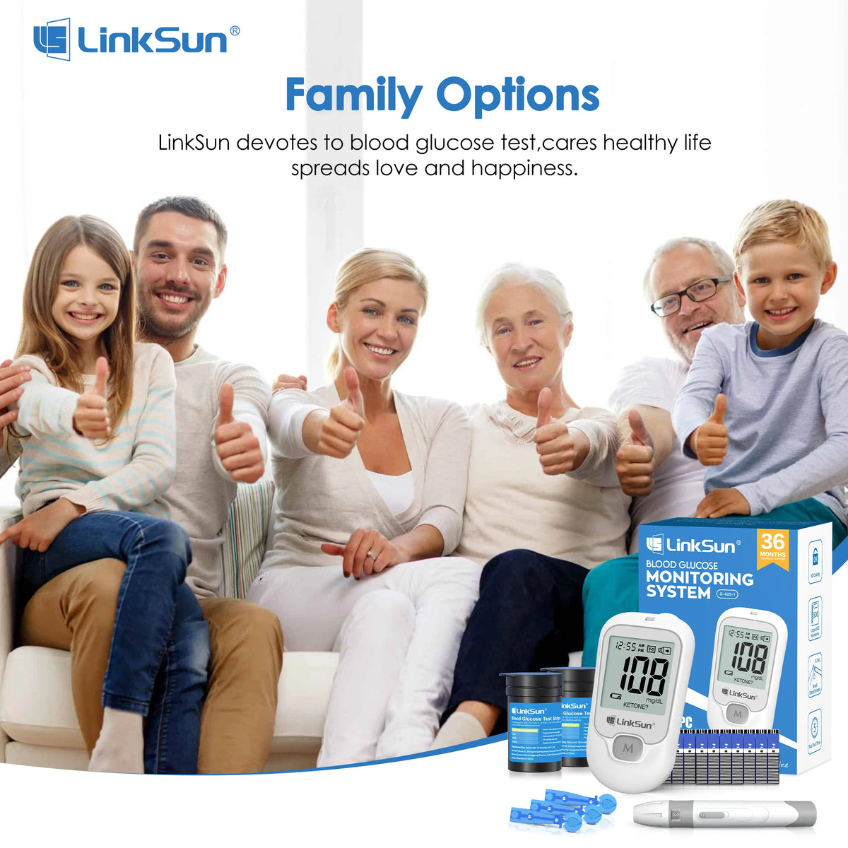 LinkSun G-425 glucosemètre