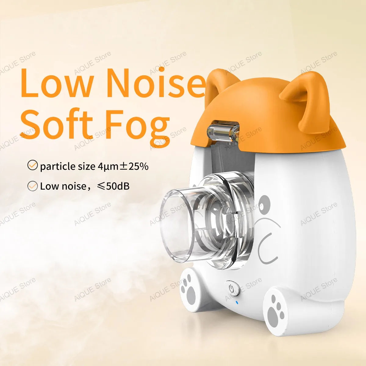 AiQUE Mini nébuliseur médical nébuliseurs portables atomiseurs à ultrasons Portable muet inhalateur d'asthme pour adultes enfant