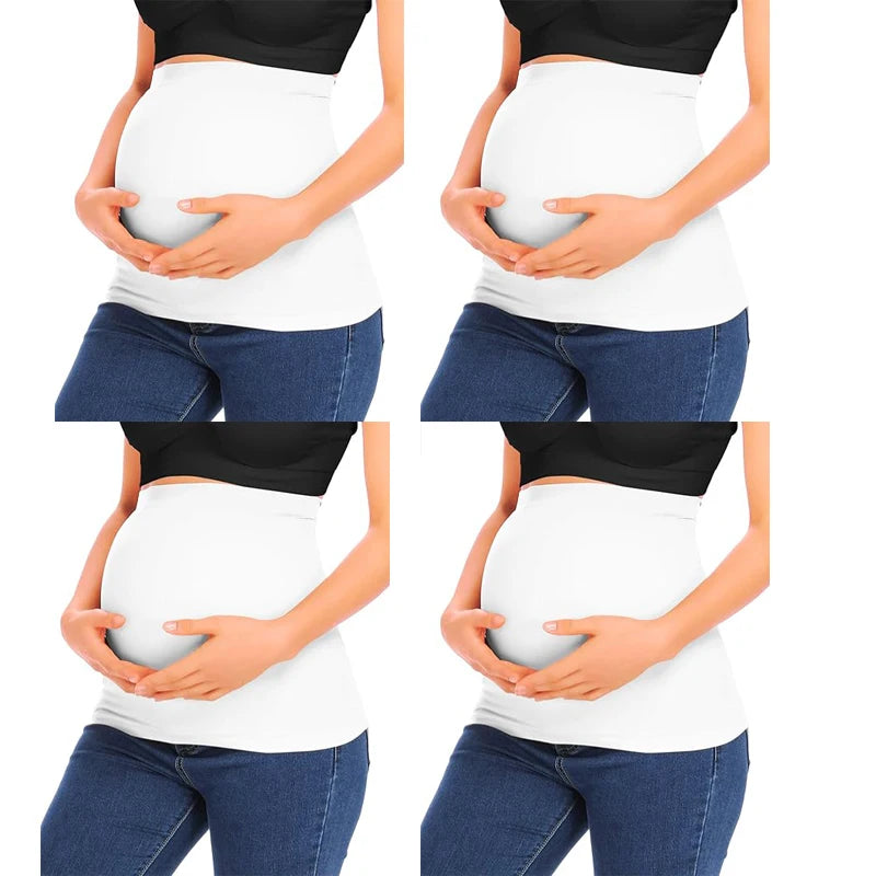 4 paquets de bandes abdominales pour la grossesse, les pantalons de maternité et les jeans pour tous les trimestres et y compris les soins prénatals post-gravité