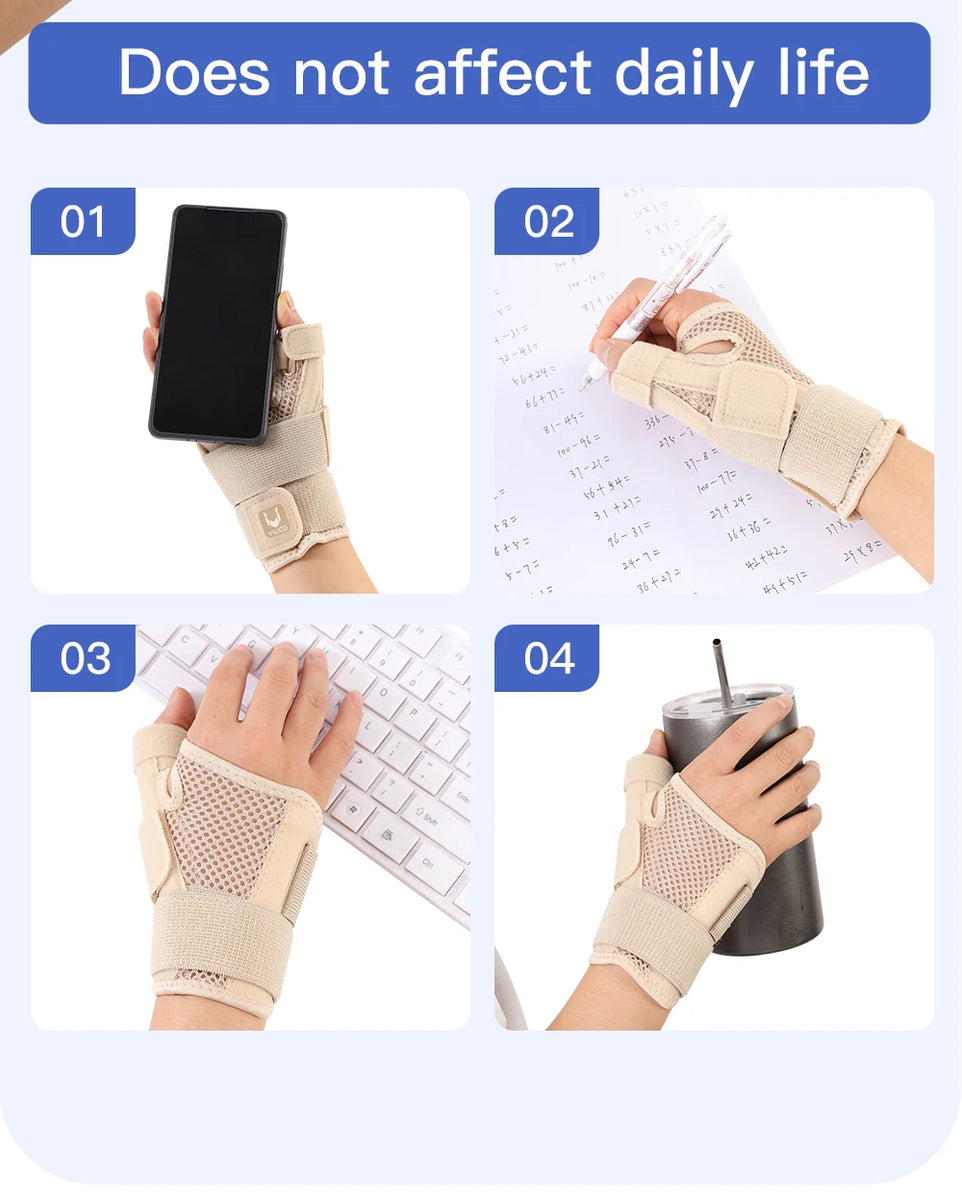 Attelle de soutien de pouce de poignet, attelle Flexible pour tendinite, arthrite, protection de pouce respirante, convient à la main droite et gauche