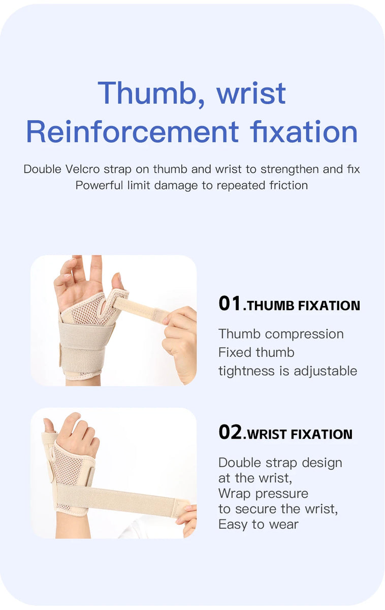 Attelle de soutien de pouce de poignet, attelle Flexible pour tendinite, arthrite, protection de pouce respirante, convient à la main droite et gauche