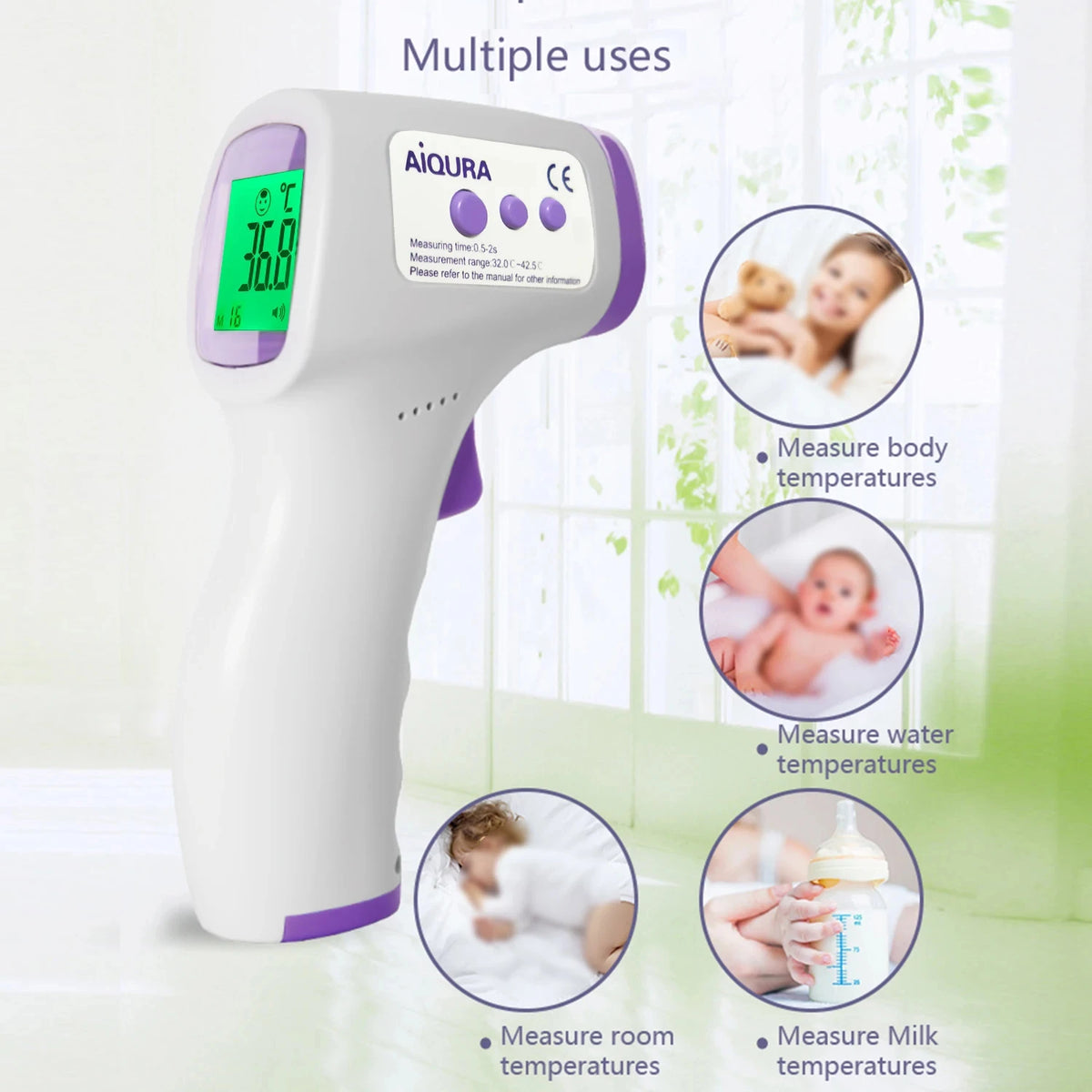 Thermomètre numérique médical, dispositif de température corporelle infrarouge sans Contact, outil de mesure de la fièvre pour bébés et adultes, moniteur de fièvre